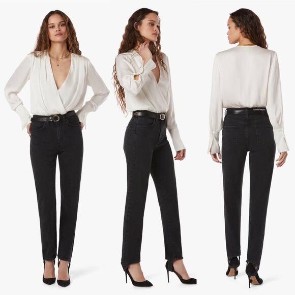 Favorite Daughter NWT The Evelyn High Rise Slim Straight Jean With Stirrup 24 - Picture 2 of 7